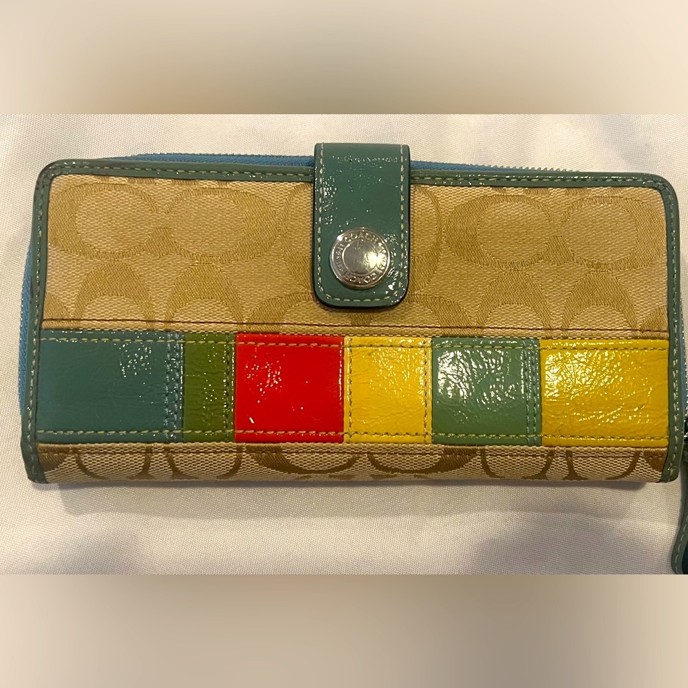 COACH clutch multicolored wallet